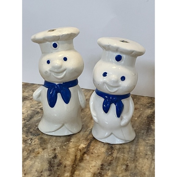 Pillsbury Doughboy Salt And Pepper Shakersnull